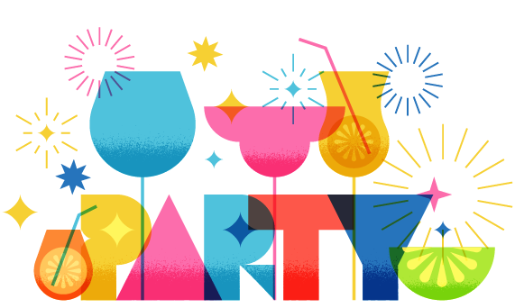 Networking party celebration illustration